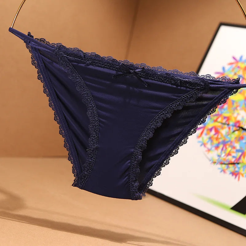 2023 Sexy Women's Panties Breathable Cotton Underwear Sweet Lace Lingerie Cute Female Briefs Comfort Striped Underpants Hot Sale