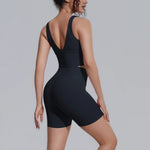 Women's Yoga Set Sports Running Fitness Beautiful Back Vest Hip Lifting Slim-Fit High Waist Shorts Training Gym Workout Suits