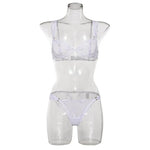 Summer French Flower Embroidery Bralette Beachwear Pure Desire Ultra Thin Light Support Wirefree Romantic Niche Set AU MOYISU