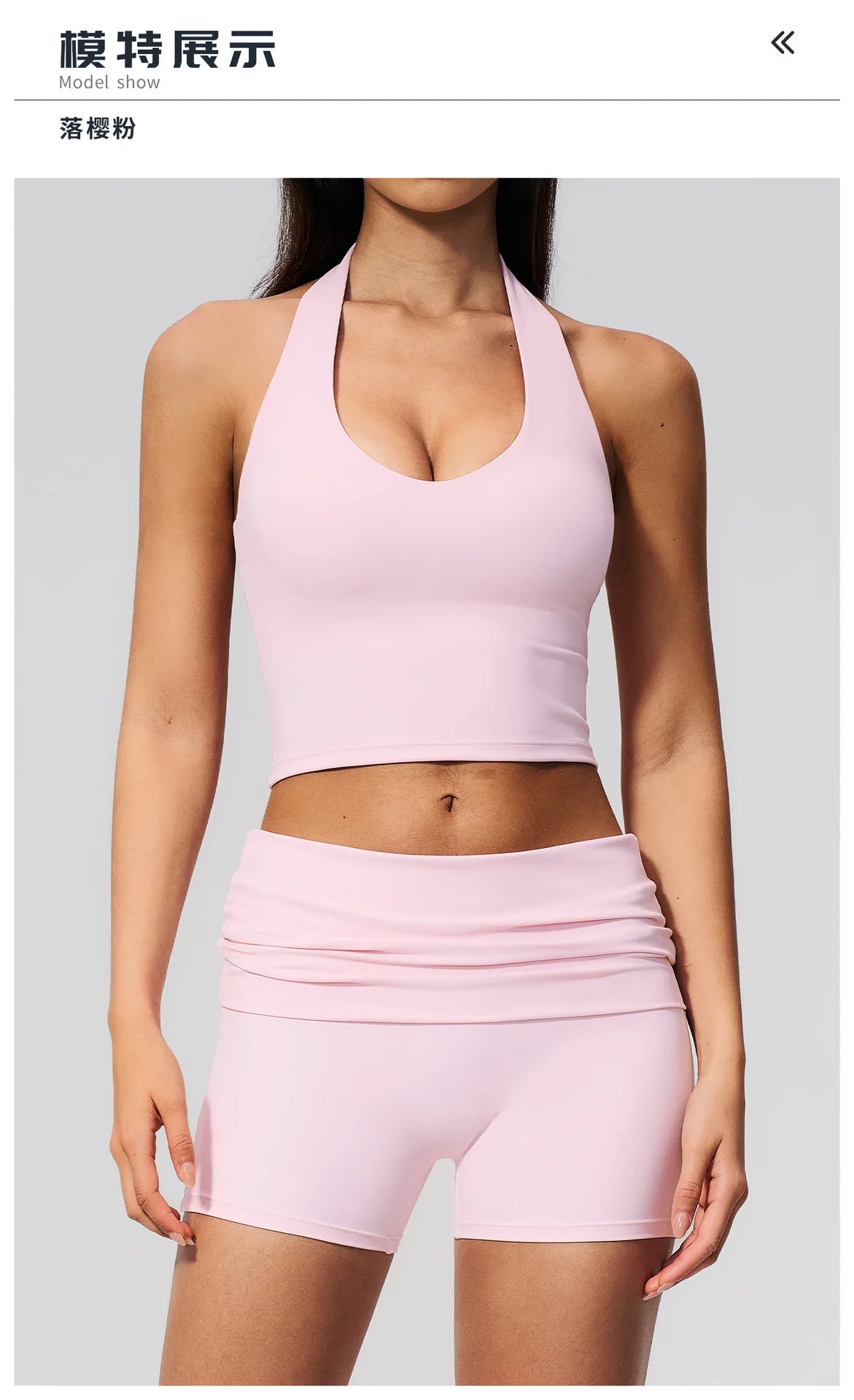 2PCS Yoga Set Women V-neck Cross Neck Shock-absorbing Sports Vest Workout Pleate Flip High Waist Shorts Gym Runing Fitness Suits