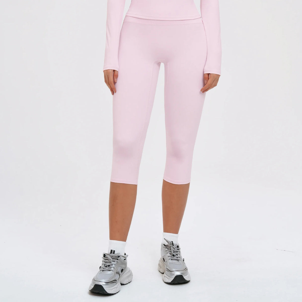 Yoga Pants Women Cropped Pants Sports Pants Fitness Leggings Tights Breathable Quick-drying High Waist Running Workout Pants