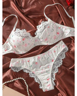 Toucheart Sexy Underwear Intimate Push Up Bra Exotic Sets Bra Set Lace Panties for Women Mesh Patchwork Sexy Lingerie Suit Women