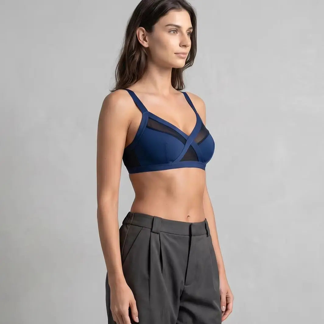 blue Sports breathable women's yoga bra sexy and beautiful back fashionable new women's underwear MR3679