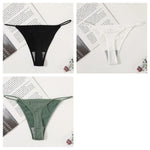 3Pcs/Set Women Panties G-String Seamless Underwear Low Rise Thongs Sexy Lingerie Female Thong G-String High Cut Panties