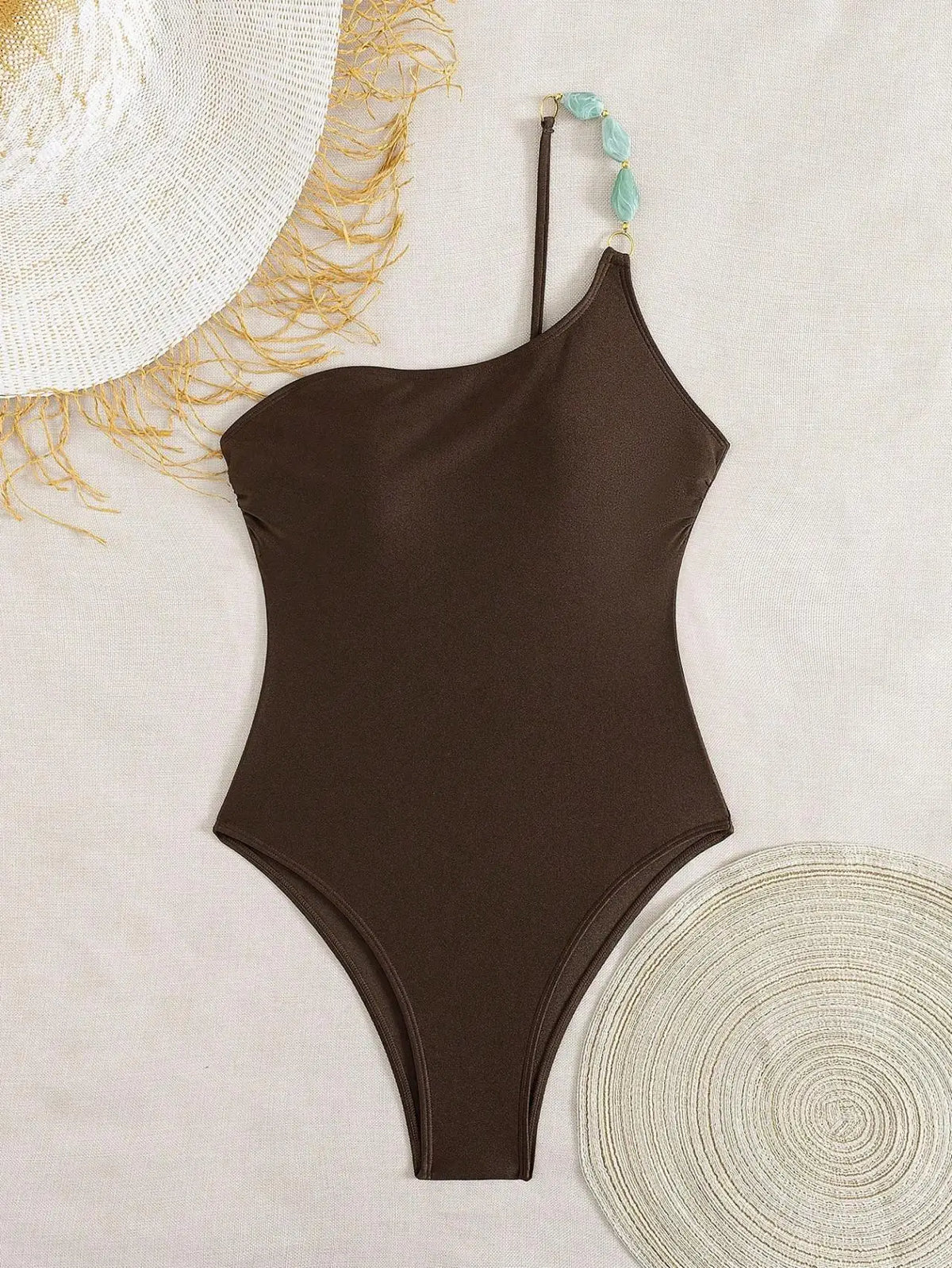 Sexy Woman Swimsuit Summer Set Female Biquini Ladies Swimwear 2026 New Shiny One-Shoulder Backless One Piece For Vacation