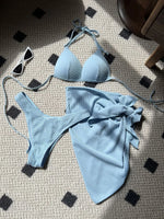 With Skirt Wrinkled Bra Cup Bikini Female Swimsuit Women Swimwear Three-pieces Bikini Set Push Up Bathing Suit Swim Beachwear