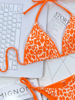 Pink Leopard Print Swimwear String Halter Triangle Bikini Set Micro Thong Sexy Swimsuit Women 2026 Bating Suit Bikinis De Mujer