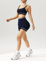 2pcs/set Yoga Sports Bra Shorts Sets Sportswear Woman Gym Seamless Workout Shorts Leggings w/Tummy Control Women's Tracksuit