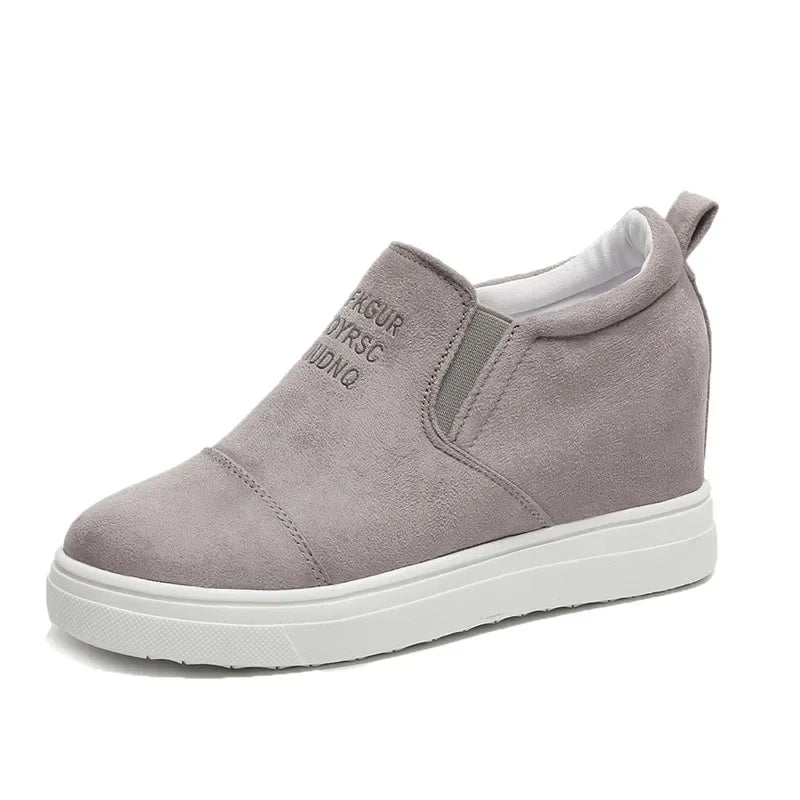 Women Ankle Boots Wedges Vulcanized Platform Autumn Female High Heel Height Increasing Shoes Ladies Fashion Casual Plus Size741