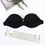 Beauwear Women Invisible Bra Transparent Strap Underwear Push Up Padded Lingerie  70B 75B 80 B Cup Top