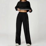 Women's Seamless Yoga Set Long-sleeved Top Pants Tracksuit Running Fitness Sports Set High Waist Slim-fitting Suit