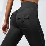 Women's Cargo Pocket Fitness Yoga Leggings With Pockets - High-Waisted Stretch Tights Butt Lift Yoga Running Pants
