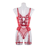 Toucheart Lace Sexy Skinny Babydoll Bodysuit Embroidery Erotic Private Adult Suit Solid Color Patchwork High Waisted Sexy Set