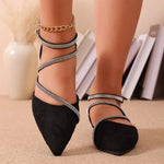 New black minimalist style sandals for summer 2026 pointed and comfortable casual women's sandals