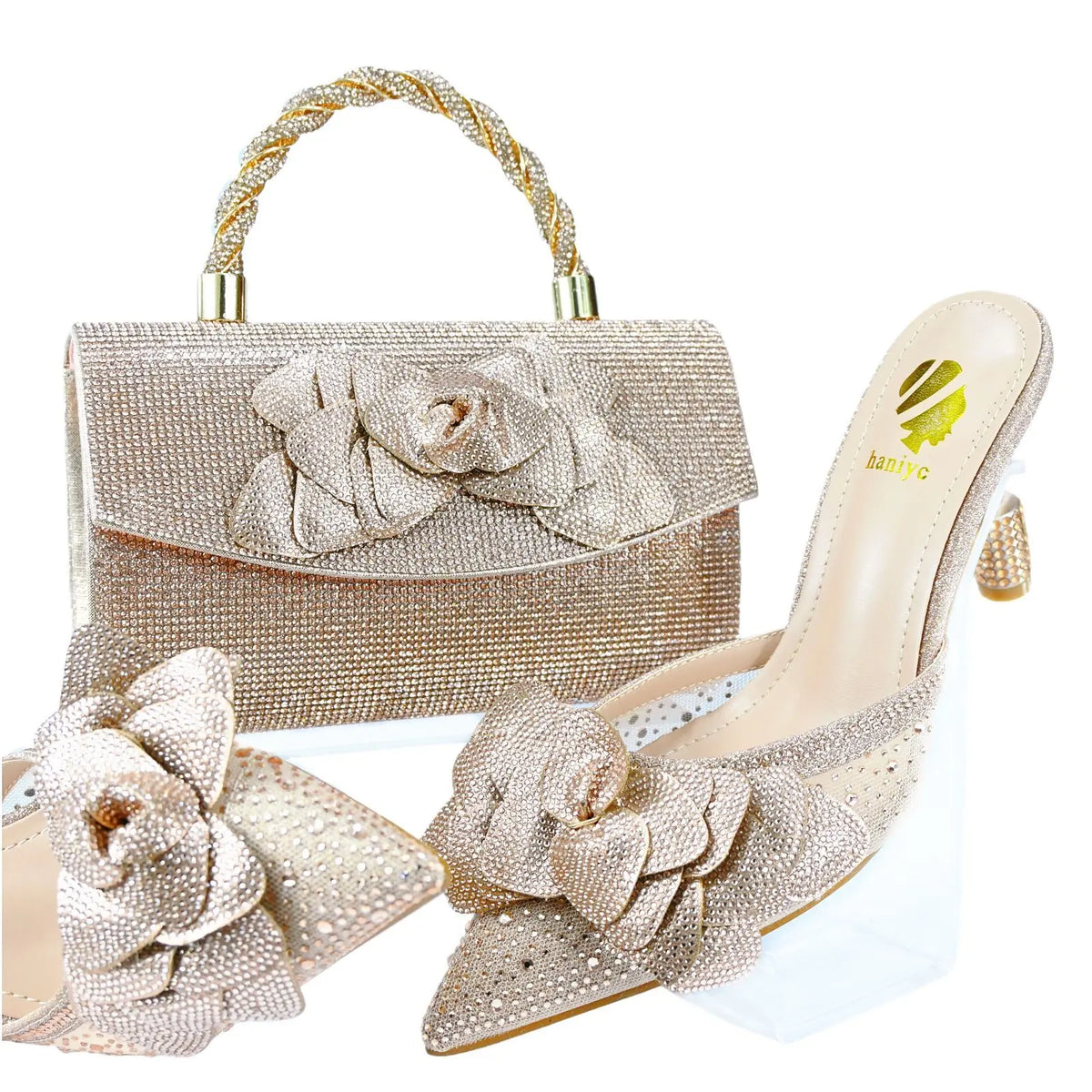 DoershowLastest Italian Design Fashion Style Ladies Shoes with Matching Bag Set 2025 Nigerian Shoes and Bag SetHA1-1