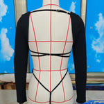Women Long Sleeve Backless Bodysuit Stylish Solid Color Slim Fit Square Neck Romper for All Seasons