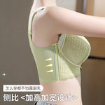 Thin WireFree Underwear Women Thin Style Large Chest Show Small Bra Gathered Adjusted Breast Closure No Steel Ring Bra 80-120CDE