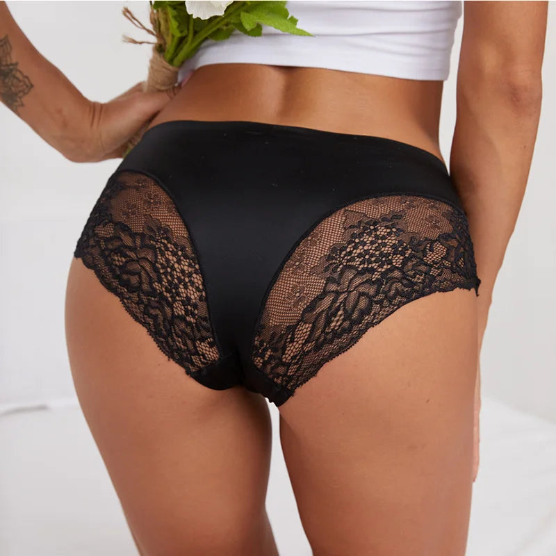 Women's Panties Sexy Lace Seamless Female Underwear Low-Waist Plus Size XXXXL Elasticity Briefs for Ladies Breathable Lingerie