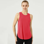 Women's Sleeveless Sports Top Quick Dry Running Fitness Yoga Vest Loose Fit Breathable Pilates Gym Cover Up Shirt