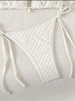 Sexy White Shell String Bikini 2026 Women Luxury Push Up Bra Tie Side Thong Swimsuit Brazilian Beach Bathing Suit Micro Swimwear