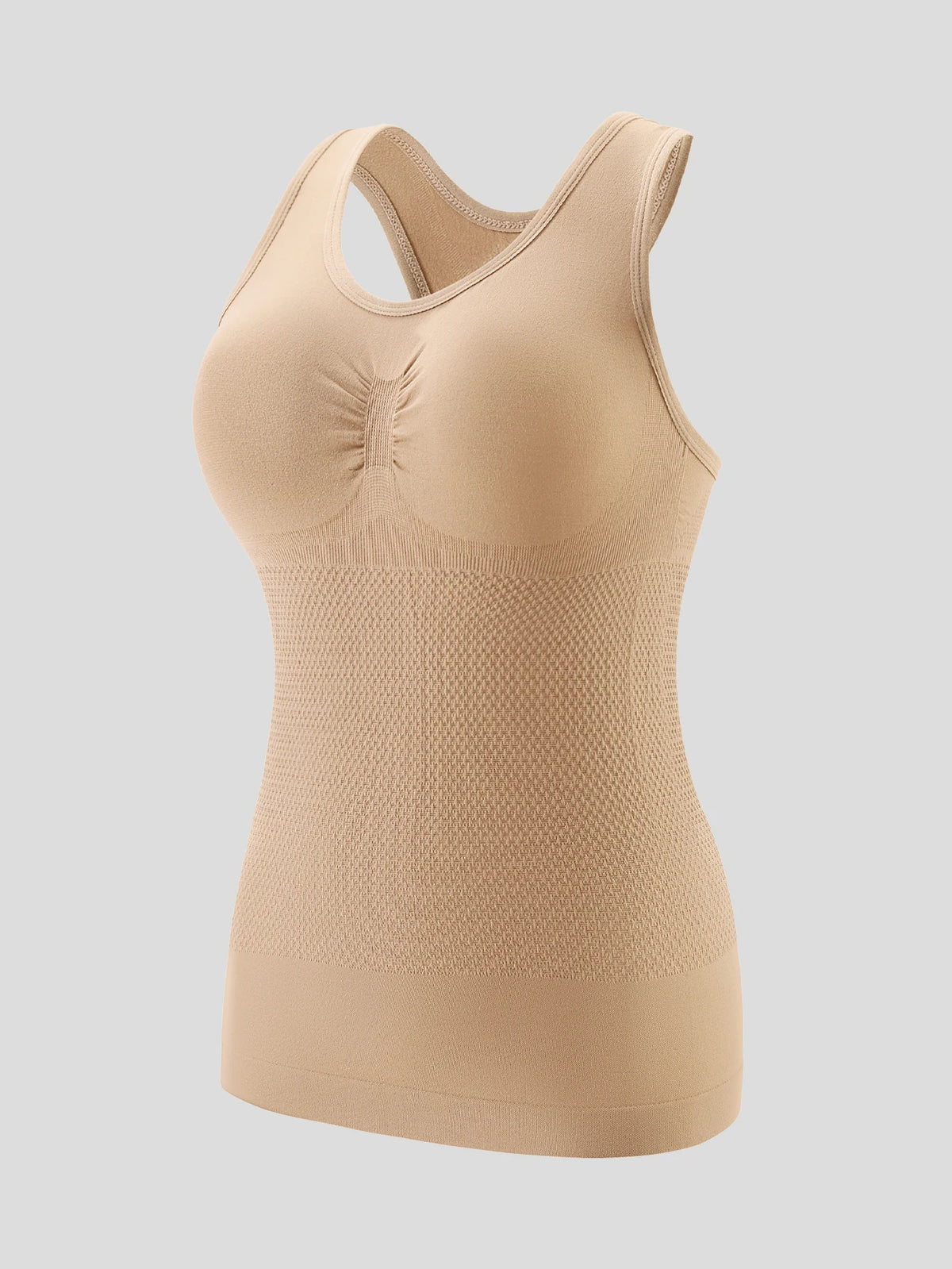 Women Seamless Shaping Racerback Sports Yoga Bra, Sleeveless Wide Strap Ultra Thin Vest, Elastic Multi-color Daily Layering Top