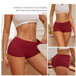 4Pcs/Set Women's Cotton Boxers Panties Seamless Sports Underwear Female Solid Color Cozy Lingerie Intimate Underpants XS-XL