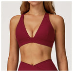 Sexy Gym Top Women Sports Bra Running Back Cross Push Up Yoga Bra Breathable Sports Underwear Women Fitness Workout Top Women