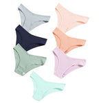 7Pcs/Set Cotton Panties Low Rize Panties For Women Breathable Underwear Female Underpants Sexy Lingerie V-waist Briefs M-2XL