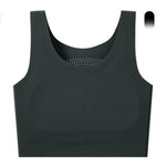 Women's Large Breasts Underwear Wide Shoulder Invisible Corset Antibump Thin Underwear Full Cup Vest Traceless Bra with Bra Pads
