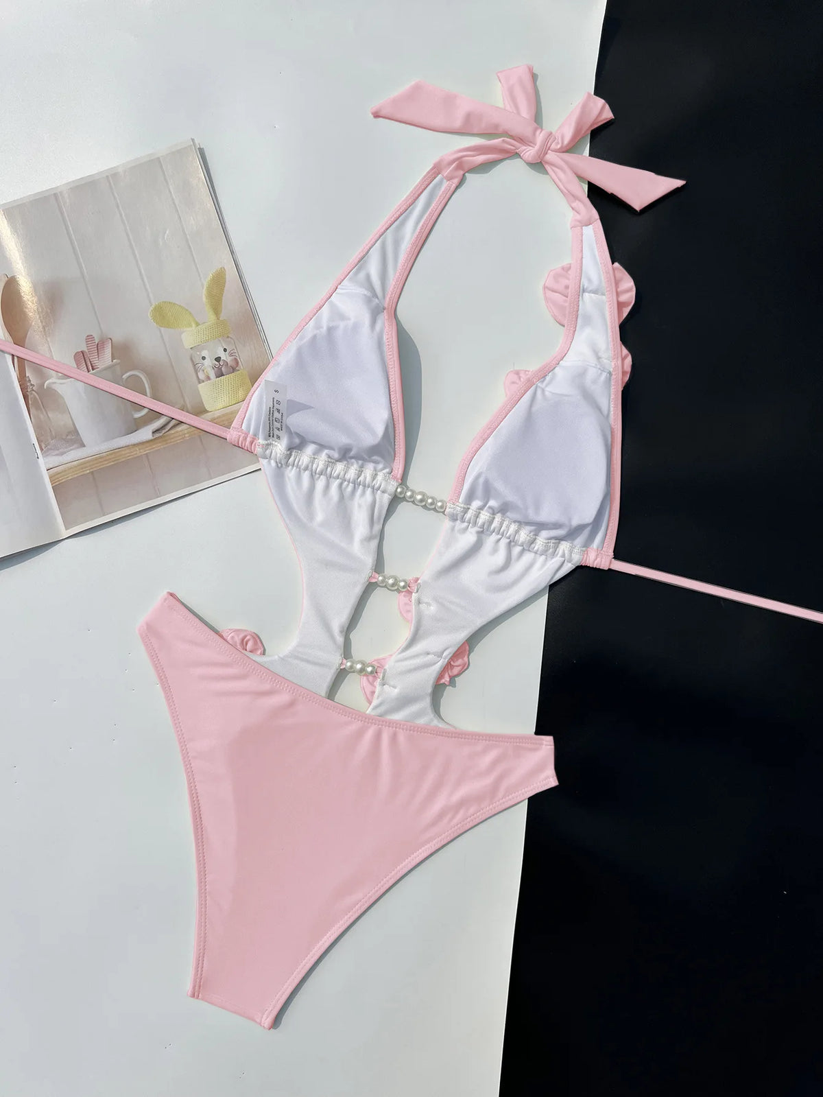 DEKA 2025 New 3D Flowers One Piece Swimsuit Women Solid Sexy Hollow Out Swimwear Tropical Summer Beachwear Bathing Suit Bodysuit