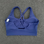 High impact Cross Back Hollow shoulder straps Gym Yoga Underwear Tight Women Fitness sport Bra Top Comprehensive Training pad