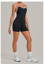 Women's Seamless Yoga Jumpsuits Fitness Sports Gym Hip-lifting Sleeveless One-piece Backless Workout Training Shorts Jumpsuit