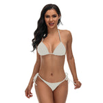 Black Sexy Bikini Split Swimsuit Set Tie-Up Neck Adjustable Straps Beachwear for Women