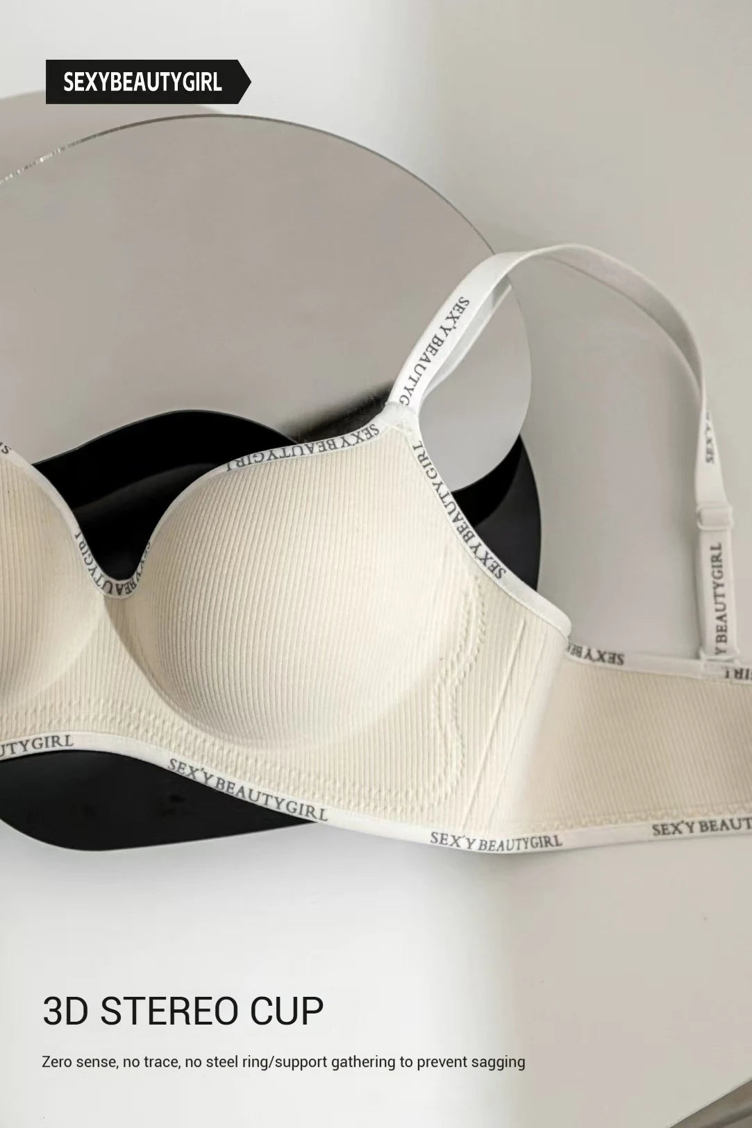 Women Sexy Bras Padded Push Up Bralette Female Adjustable Comfortable Underwear Ladies Letter Straps Brassiere Wireless Soft New