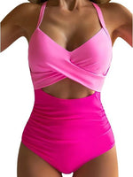 Leopard One Piece Swimsuit 2024 New Halter Push Up Swimwear Women Swimsuit Bathing Suit Beachwear Monokini Female Swimming Suits