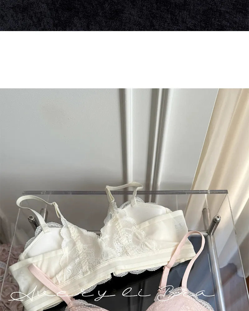 Summer Hot Sale! Front Closure Compression Bra for Small Bust - Sexy Lace Back Push Up Bralette, Lightweight Invisible Comfort