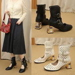 Sandals Platform Beige Summer Mesh Grid Ankle Boots Roman Sandals For Woman2026