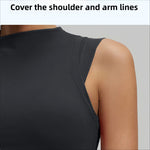 Women's Yoga Tank Top Highly Stretchy, Slightly High-Neck Sports Bra with Built-In Cups Lifts and Shapes The Bust Sexy Fitness