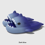Cute Cartoon Shark Slippers For Women Men Gradient Color Summer Platform Shoes Night Glowing Style Couples Home Street Slides