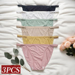 3Pcs/Set Panties Women Low Rise Briefs Seamless Underwear Breathable Panty Female Underpants High Cut Sexy Lingerie