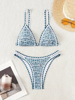 ZTVitality Sexy Push Up Floral Print Bikini Set 2025 New Arrival Padded Bra Whip Stitch Swimsuit Women's Swimwear Summer Biquini
