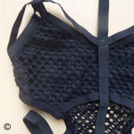 XS - 5XL Plus Size One Piece Swimsuit Female Women Bather Bathing Suit Swim Sheer Knit Fish Net Mesh Large Size Swimwear K536C