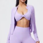 DIAS FIT JOY Nylon Fitness Jacket for Women Quick Drying Tight Zipper Sports Long Sleeved Outerwear for Running Yoga Outerwear