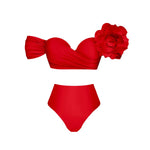 Floral 2Pcs Sexy Swimsuit 2026 Bandeau Biquini Women Bikini Push UpSwimwear Female Swim Suits Cover Up Bathingsuit Beachwear