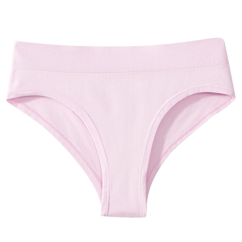 1Pc High Rise Panties Briefs Female Underpants Solid Color Women Seamless Underwear Sexy Lingerie Comfort Sport Intimates S-XXXL