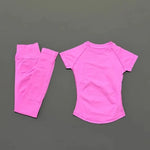 Women's Fitness Sport Crop Top & Yoga Leggings Set - Breathable Athletic Workout Clothing for Gym, Yoga, Running & Daily Exercis