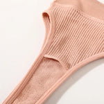Ribbed Seamless U-Back Bralette Women's Push Up Tube Tops Wire Free Plunge Underwear Sexy Lingerie Small Cup Intimates M-XL