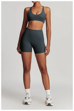 Yoga Set 2PCS Women Tracksuit Nude Feeling Workout Sets Gym Clothes Push Up Fitness Running Sportwear Sport Bra Leggings Suit