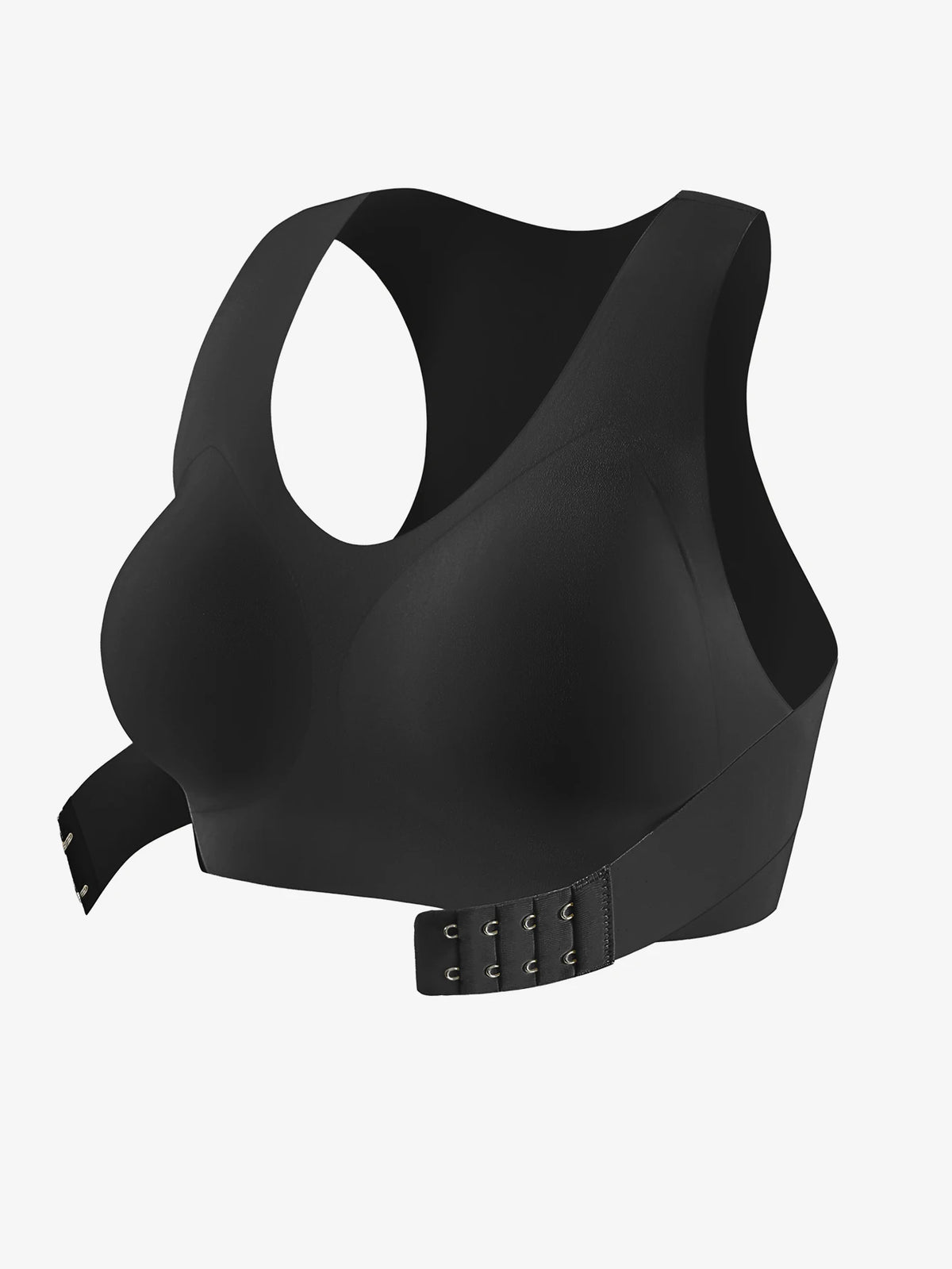 Women's Bra Single Pack, Lifting Anti-Sagging, Front & Back Adjustable Buckle, Wireless Removable Pads Seamless Wide Straps