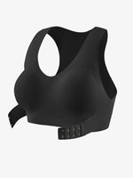 Women's Bra Single Pack, Lifting Anti-Sagging, Front & Back Adjustable Buckle, Wireless Removable Pads Seamless Wide Straps